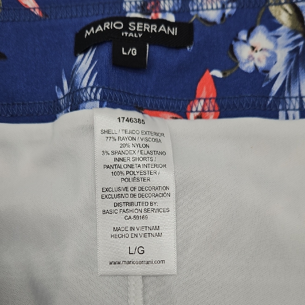 Mario Serrani Blue Floral Women's Skort Size Large - Picture 5 of 8